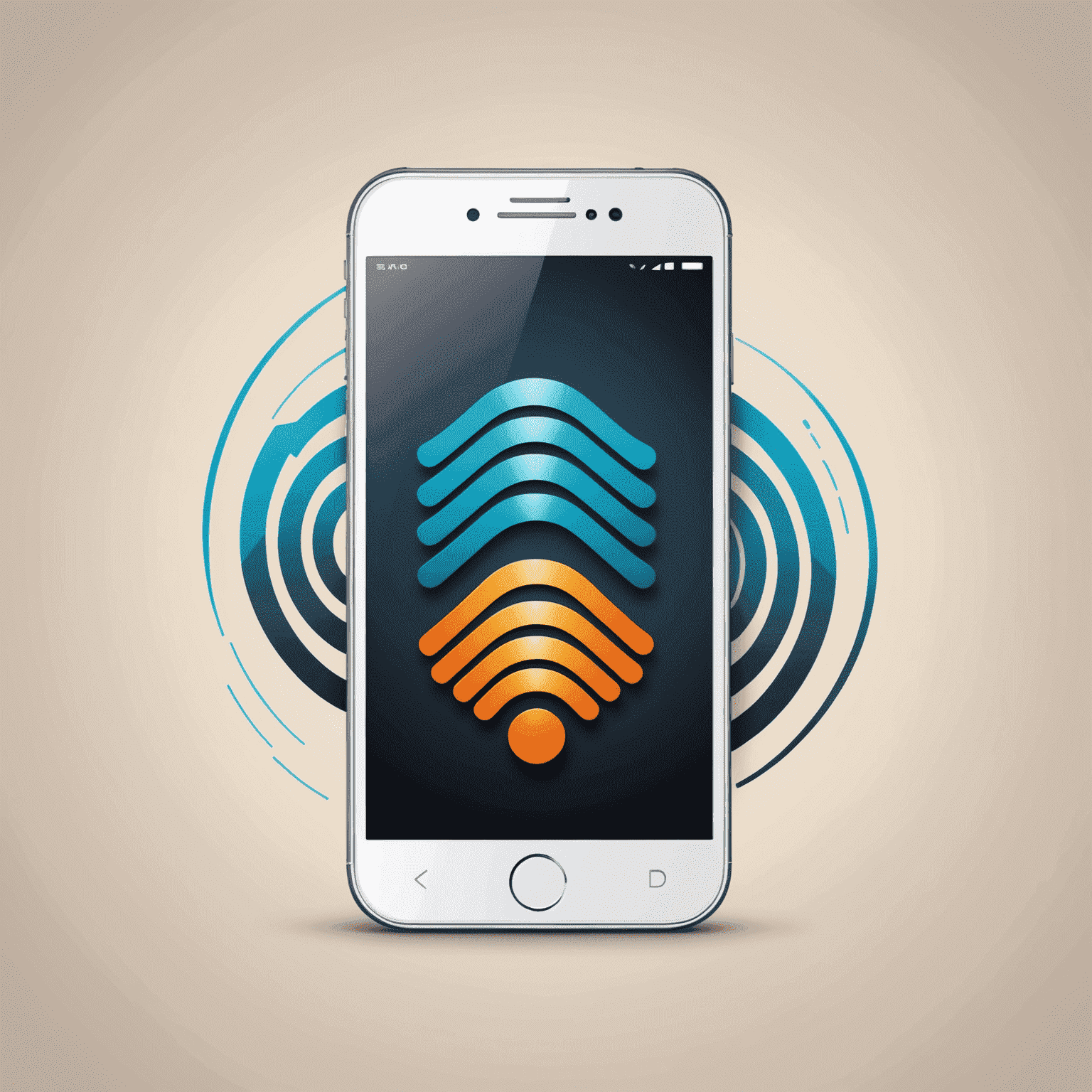 Mobibola logo featuring a stylized mobile phone with signal waves
