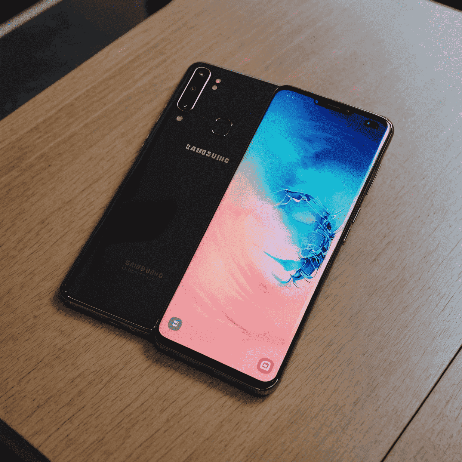 Samsung's latest Galaxy S model featuring a curved edge display, multiple camera lenses arranged in a distinctive module, and a sleek black finish