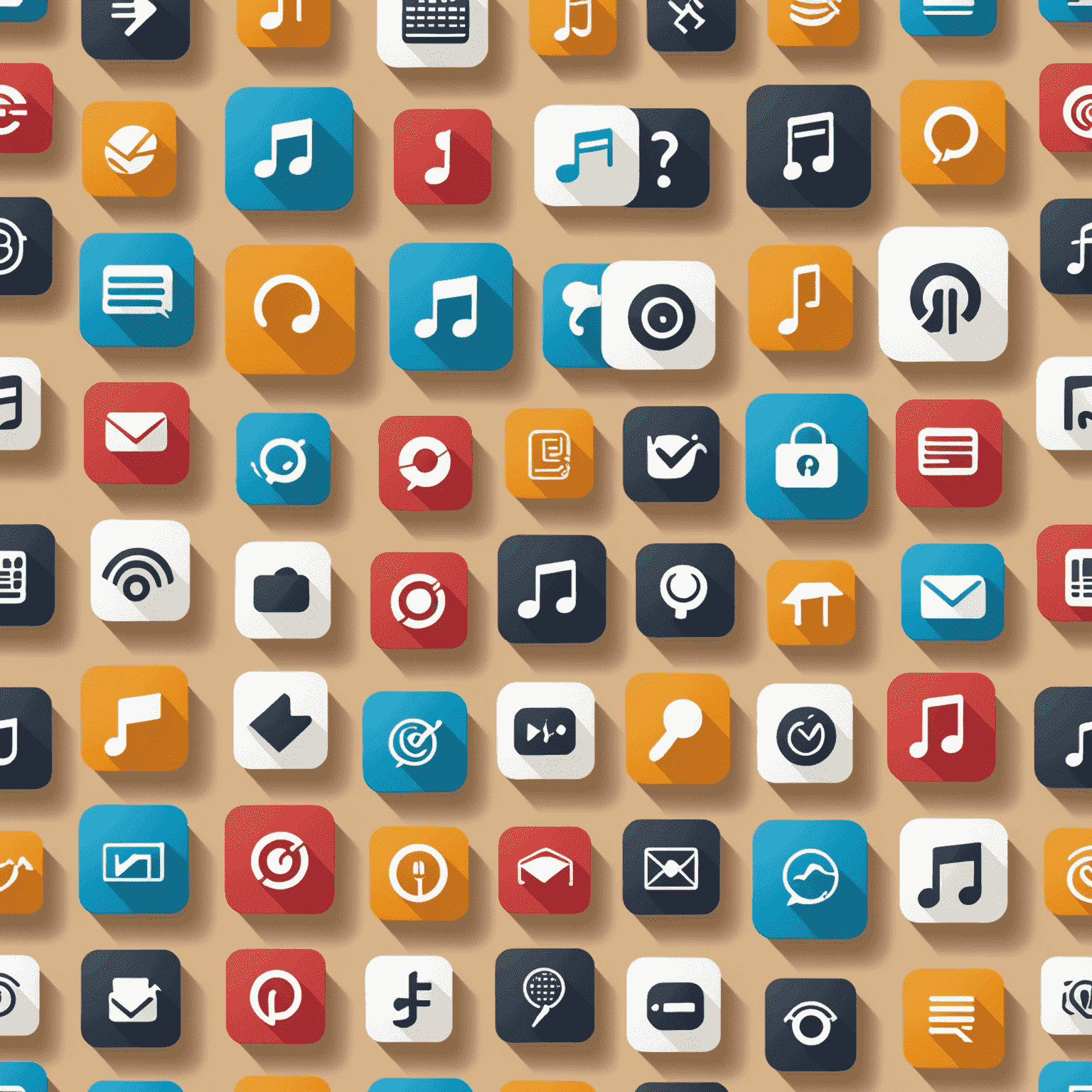 Collage of icons representing various value-added services like music notes, voicemail, and entertainment symbols